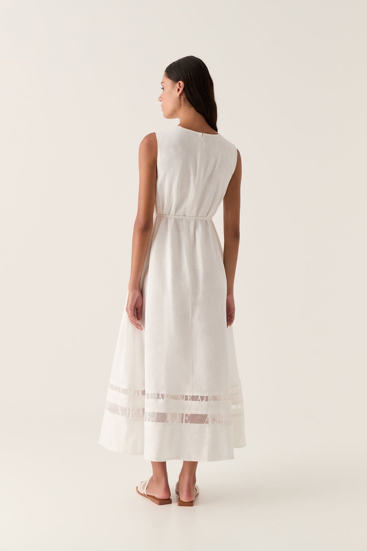 Women Reframe Logo Trim Midi Dress | Aje