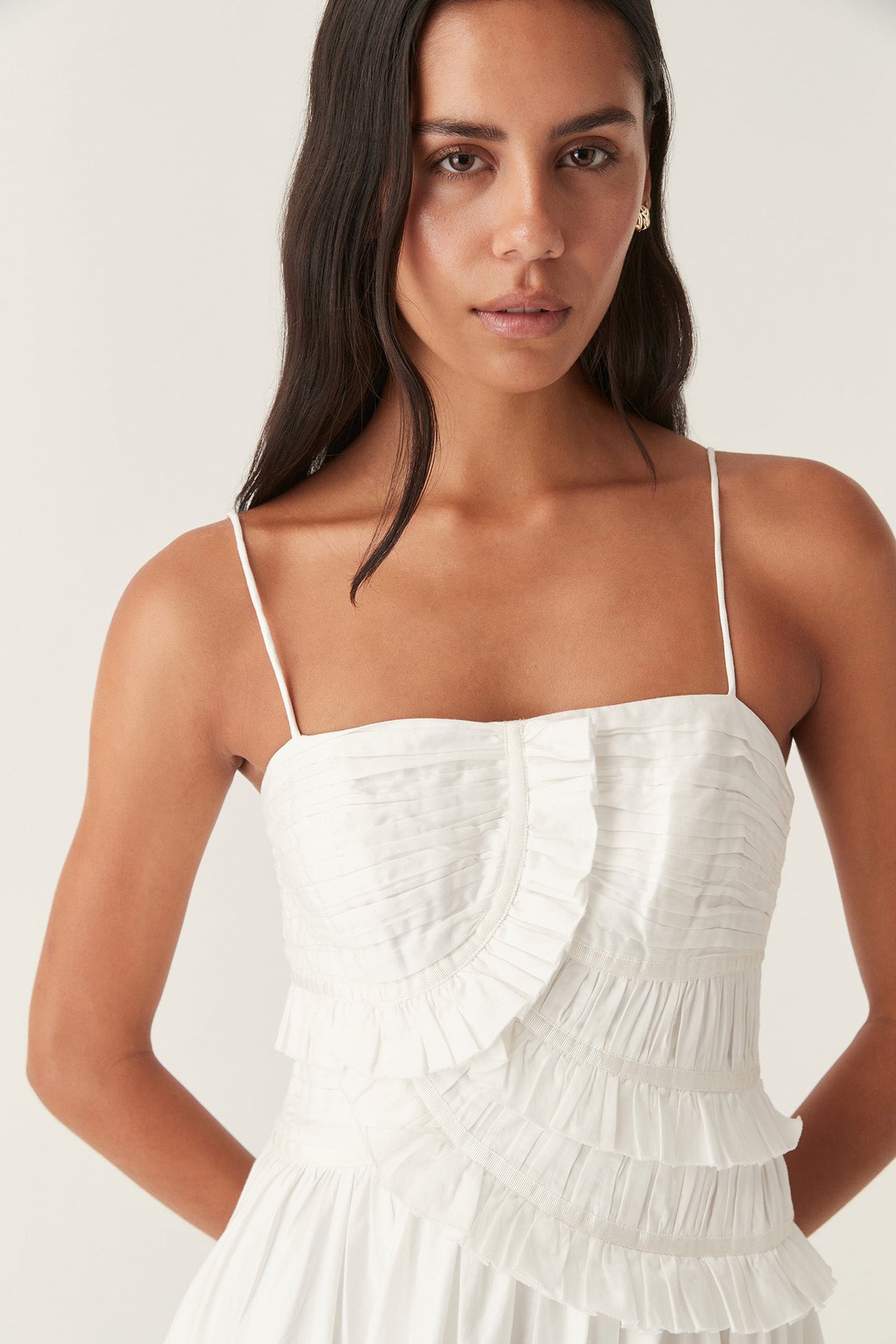 Women Synergy Frill Midi Dress | Aje
