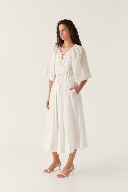 Women Damia Smock Midi Dress | Aje