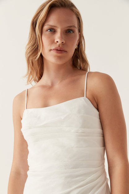 Women Clarice Draped Mini Slip Dress | Aje