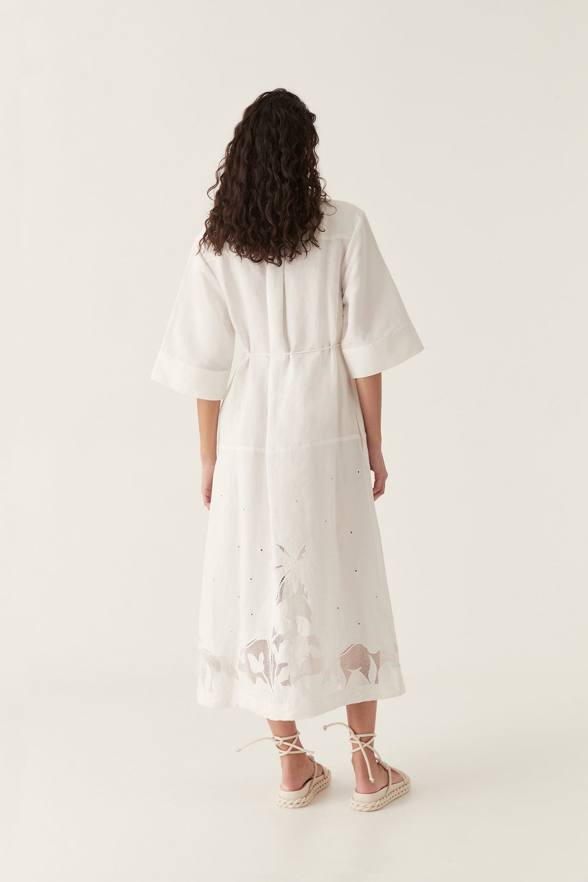 Women Agua Embroidered Shirt Dress | Aje