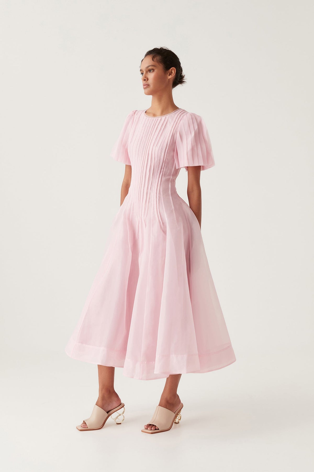 Women Nova Pleated Midi Dress | Aje