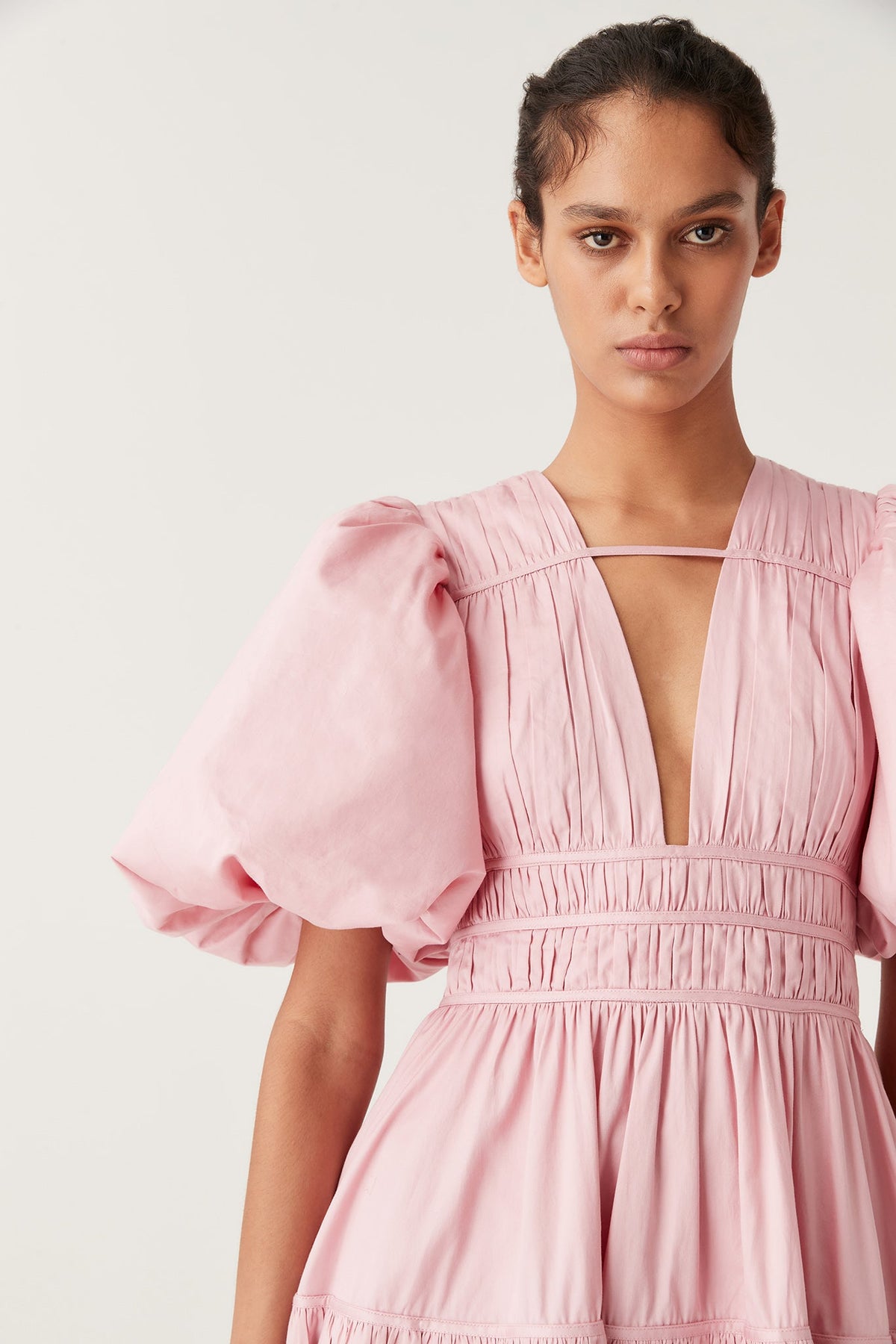 Women Fallingwater Ruched Midi Dress | Aje