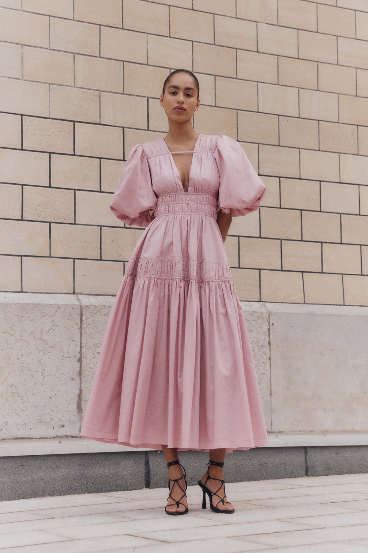Women Fallingwater Ruched Midi Dress | Aje