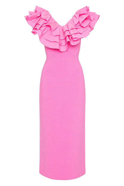 Women Transcendent Ruffle Midi Dress | Aje