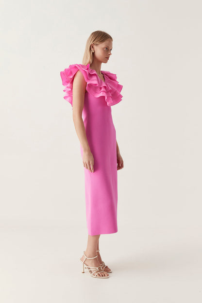 Women Transcendent Ruffle Midi Dress | Aje