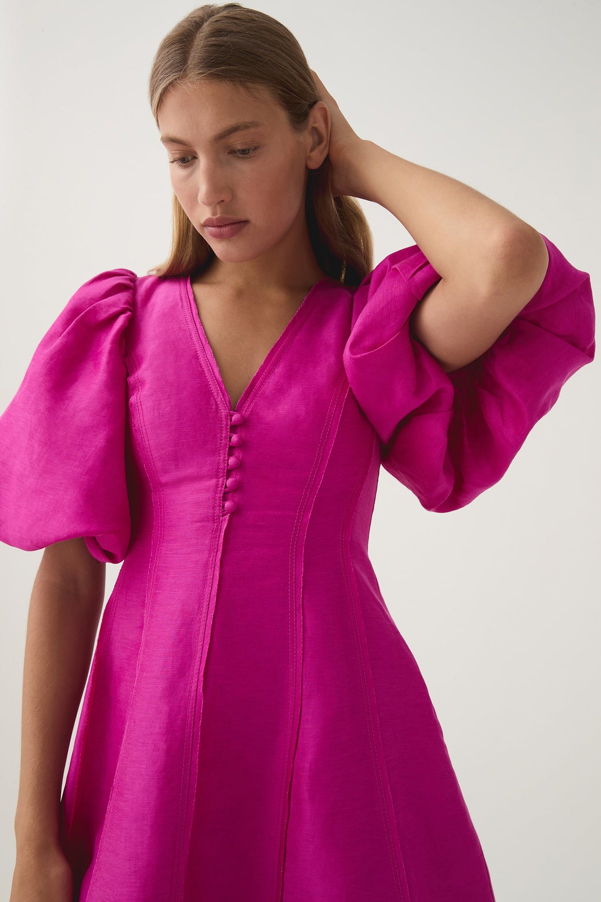 Women Dusk Puff Sleeve Mini Dress | Aje