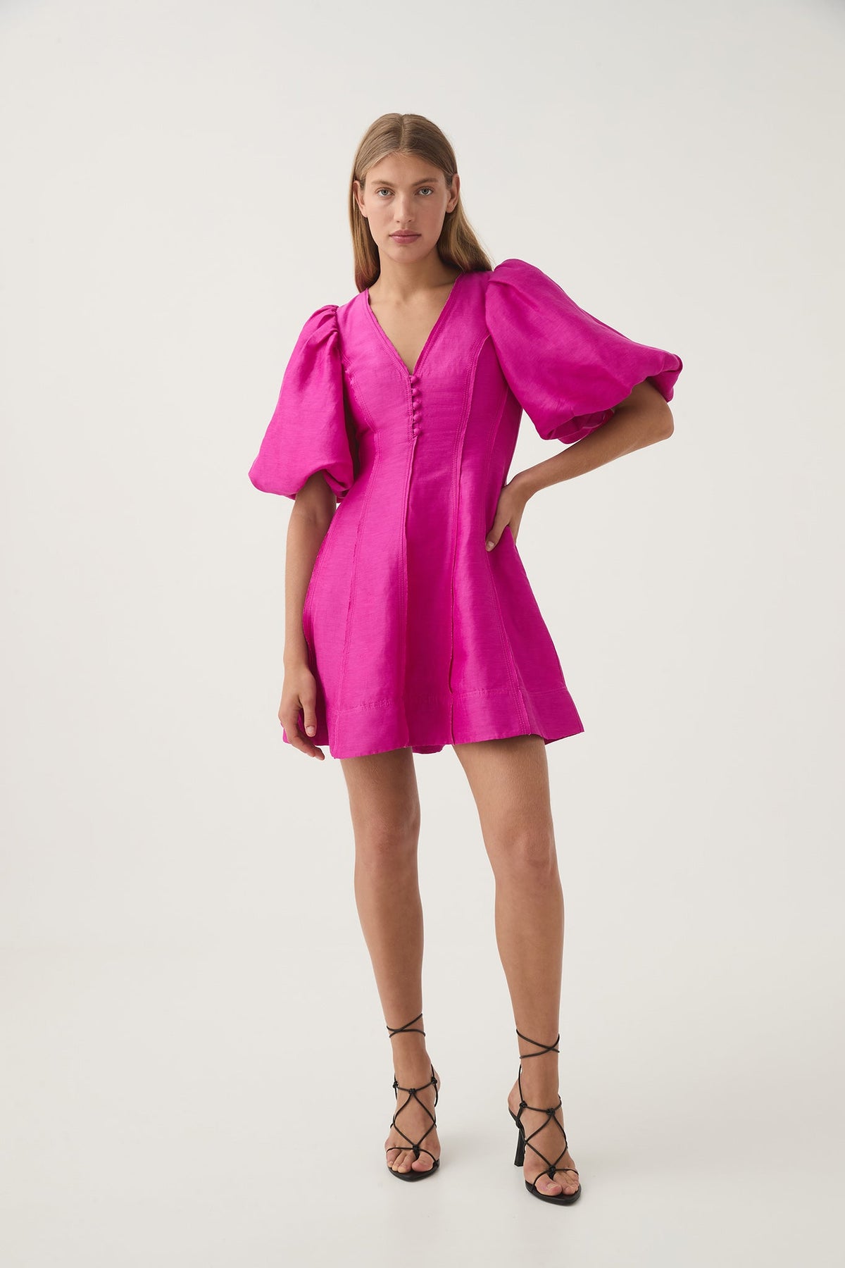 Women Dusk Puff Sleeve Mini Dress | Aje