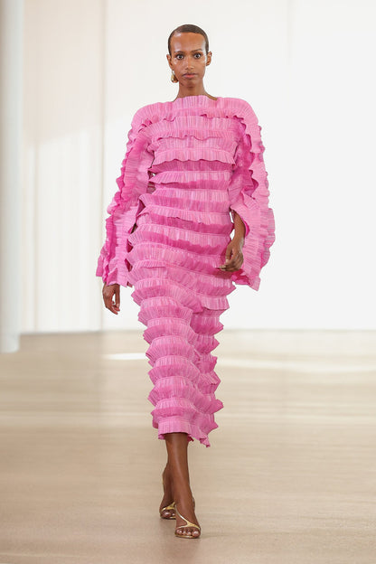 Women Palladium Ruffled Midi Dress | Aje