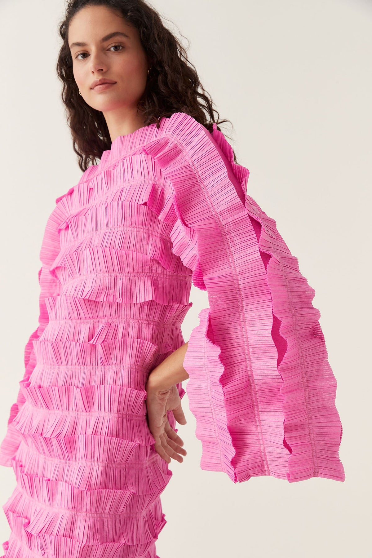 Women Palladium Ruffled Midi Dress | Aje