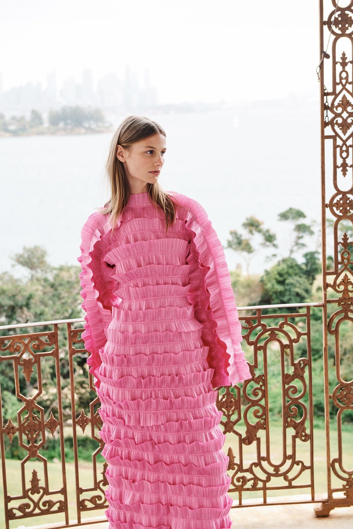 Women Palladium Ruffled Midi Dress | Aje