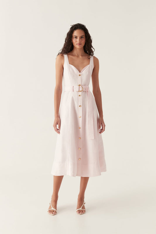 Women Clay Belted Midi Dress | Aje