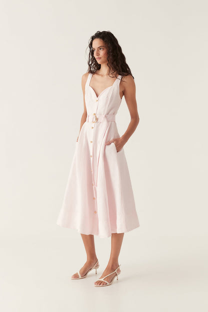 Women Clay Belted Midi Dress | Aje