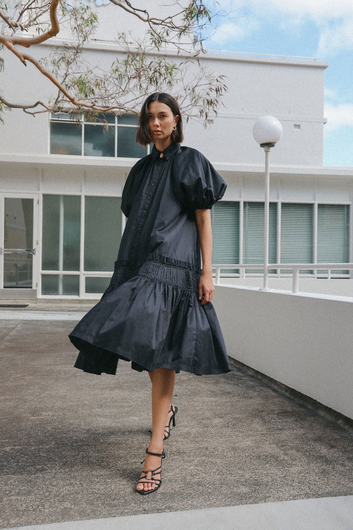 Women Novella Midi Smock Dress | Aje