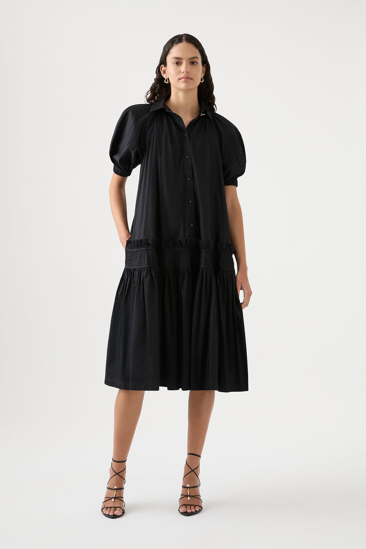 Women Novella Midi Smock Dress | Aje