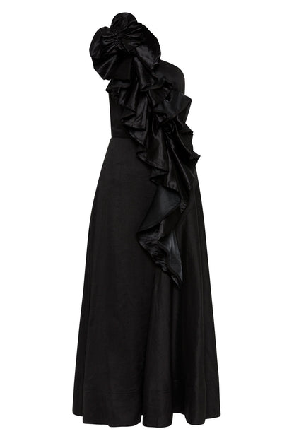 Women Adelia Ruffle Midi Dress | Aje