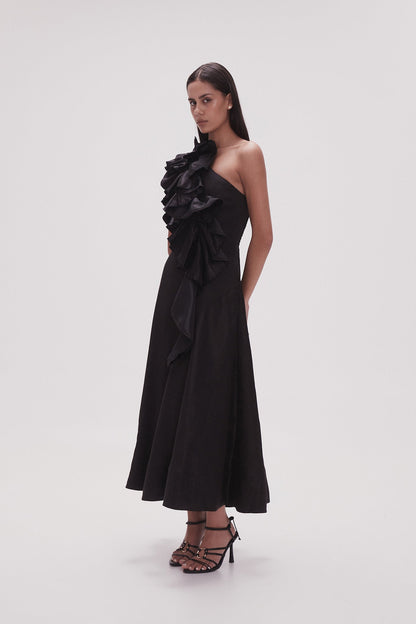 Women Adelia Ruffle Midi Dress | Aje
