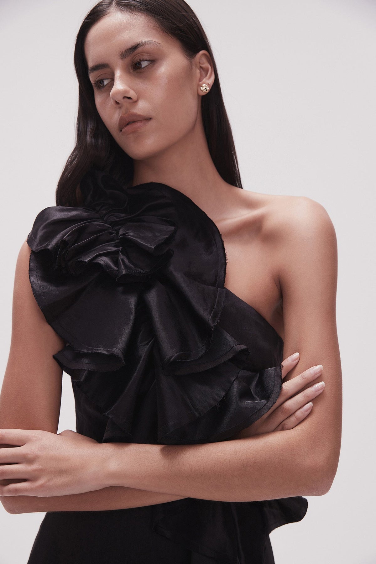 Women Adelia Ruffle Midi Dress | Aje