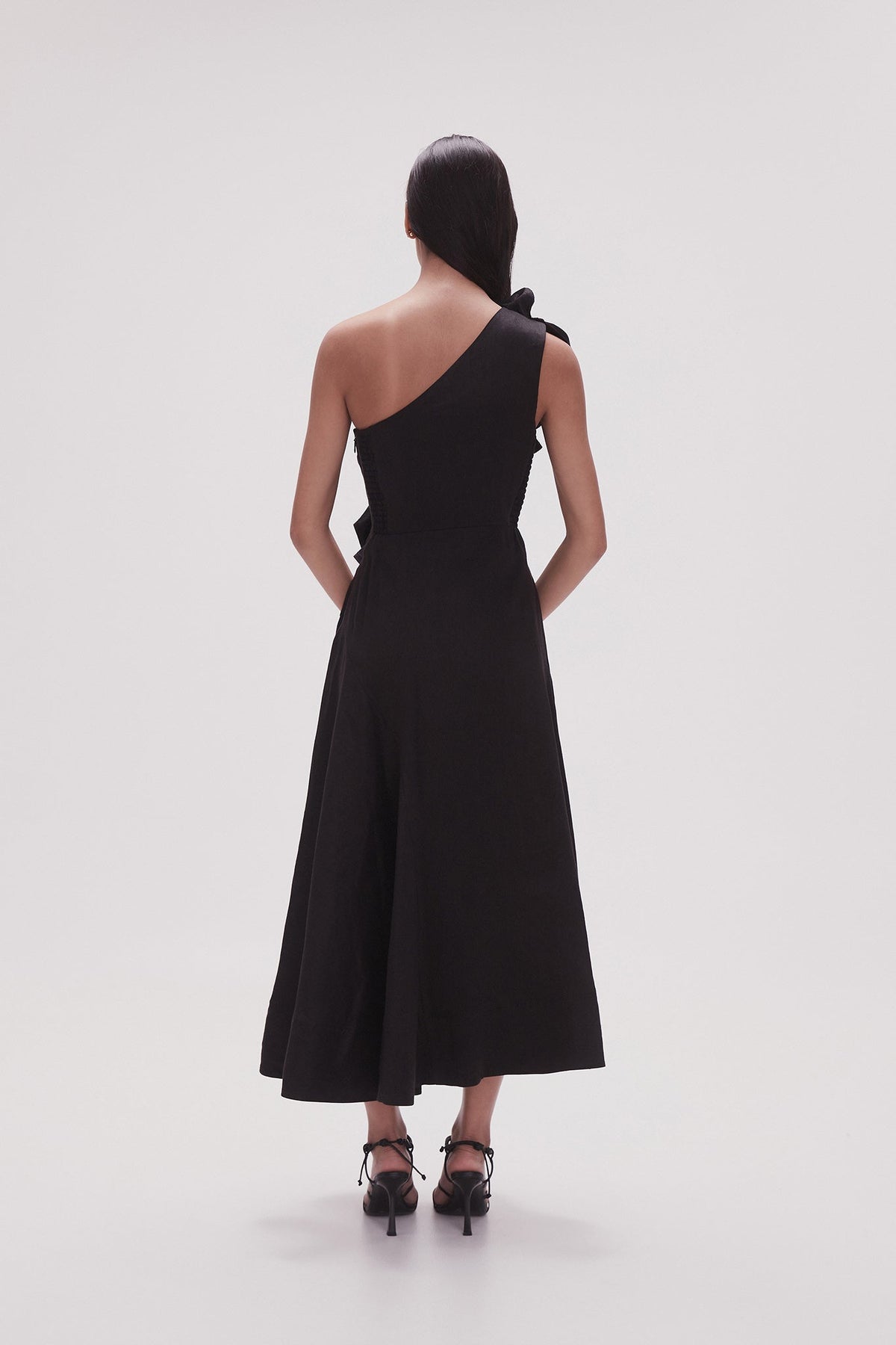 Women Adelia Ruffle Midi Dress | Aje