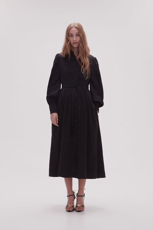 Women Bonnie Knot Sleeve Midi Dress | Aje