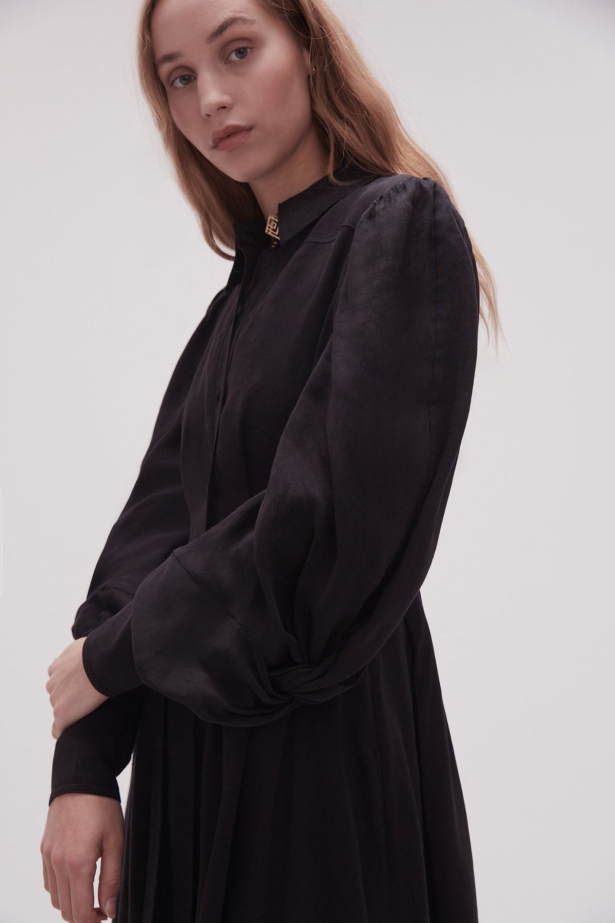 Women Bonnie Knot Sleeve Midi Dress | Aje