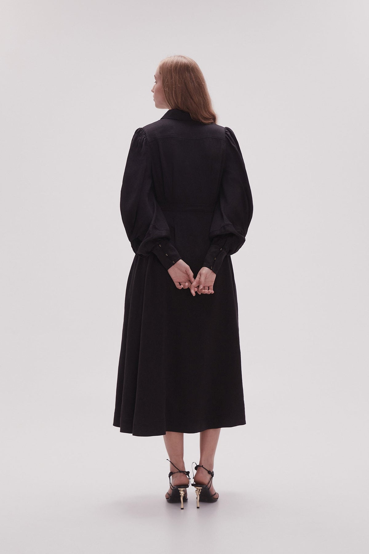 Women Bonnie Knot Sleeve Midi Dress | Aje