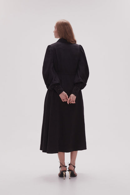 Women Bonnie Knot Sleeve Midi Dress | Aje