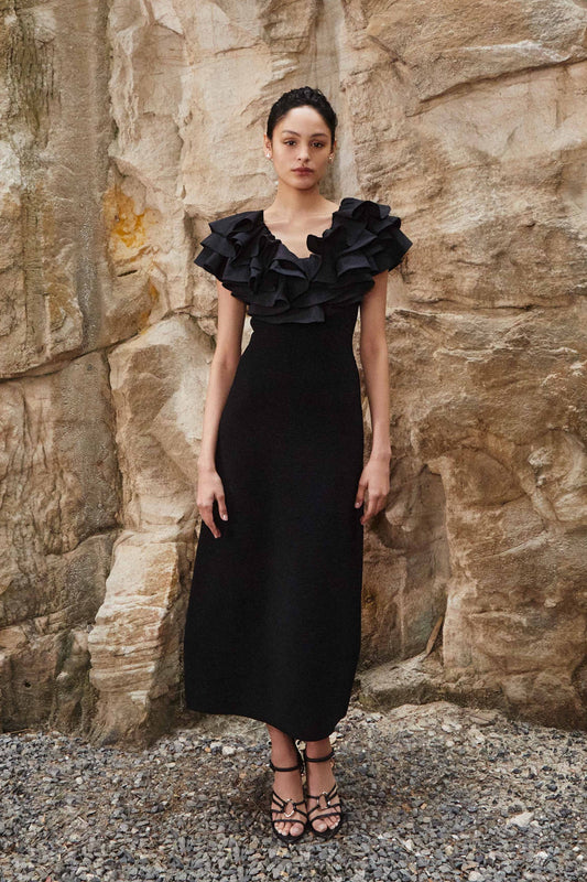 Women Transcendent Ruffle Midi Dress | Aje
