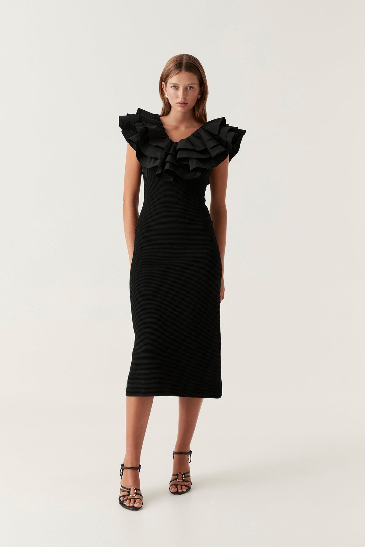 Women Transcendent Ruffle Midi Dress | Aje