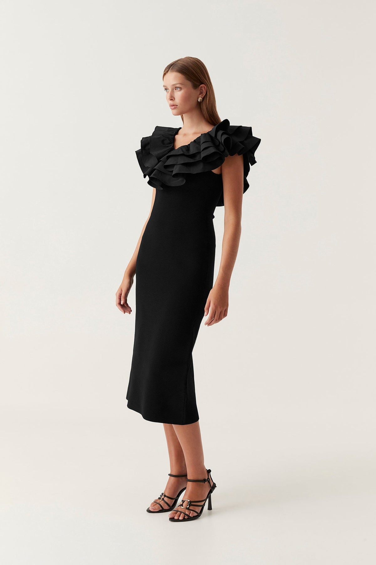 Women Transcendent Ruffle Midi Dress | Aje