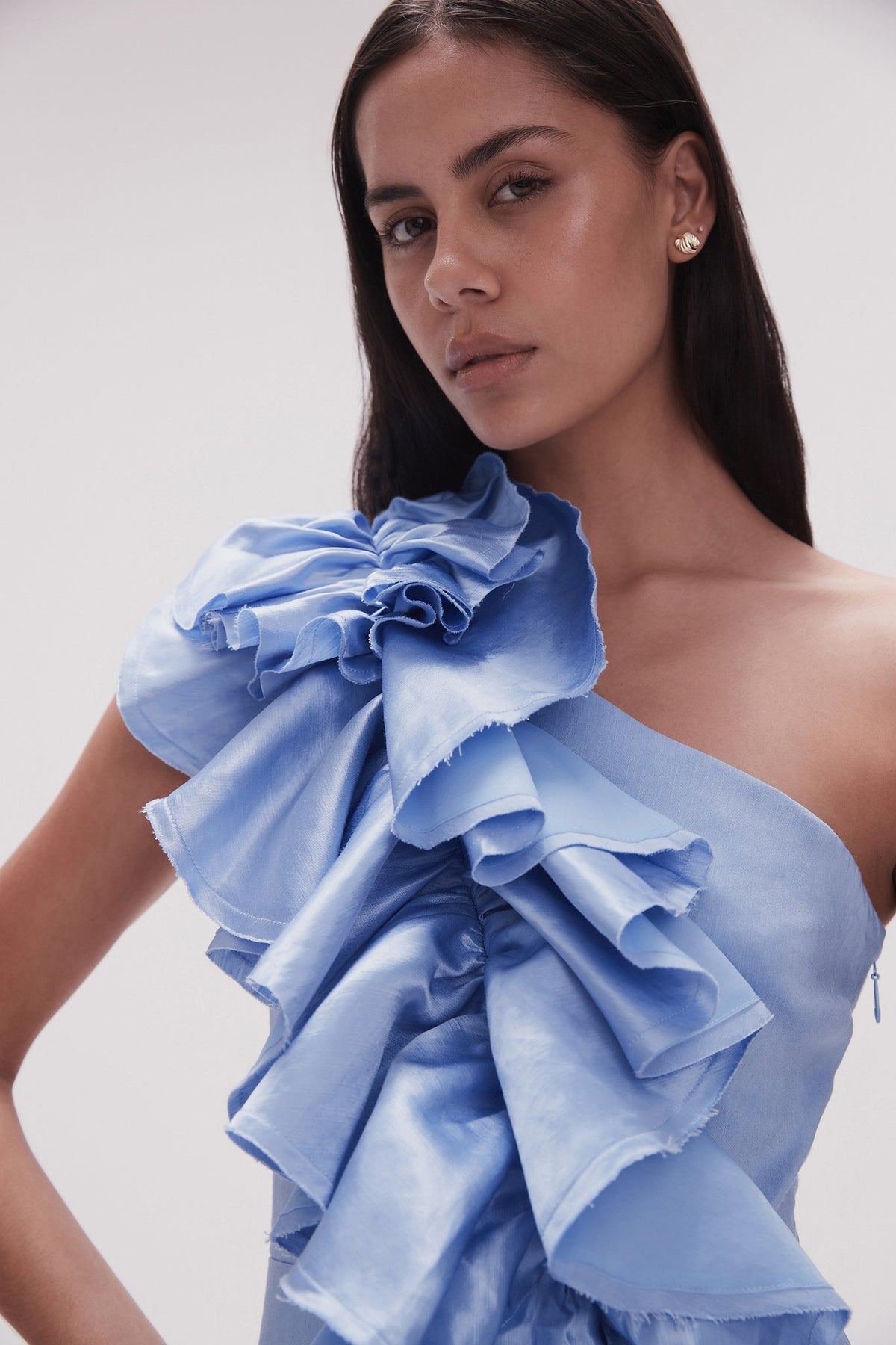 Women Adelia Ruffle Midi Dress | Aje