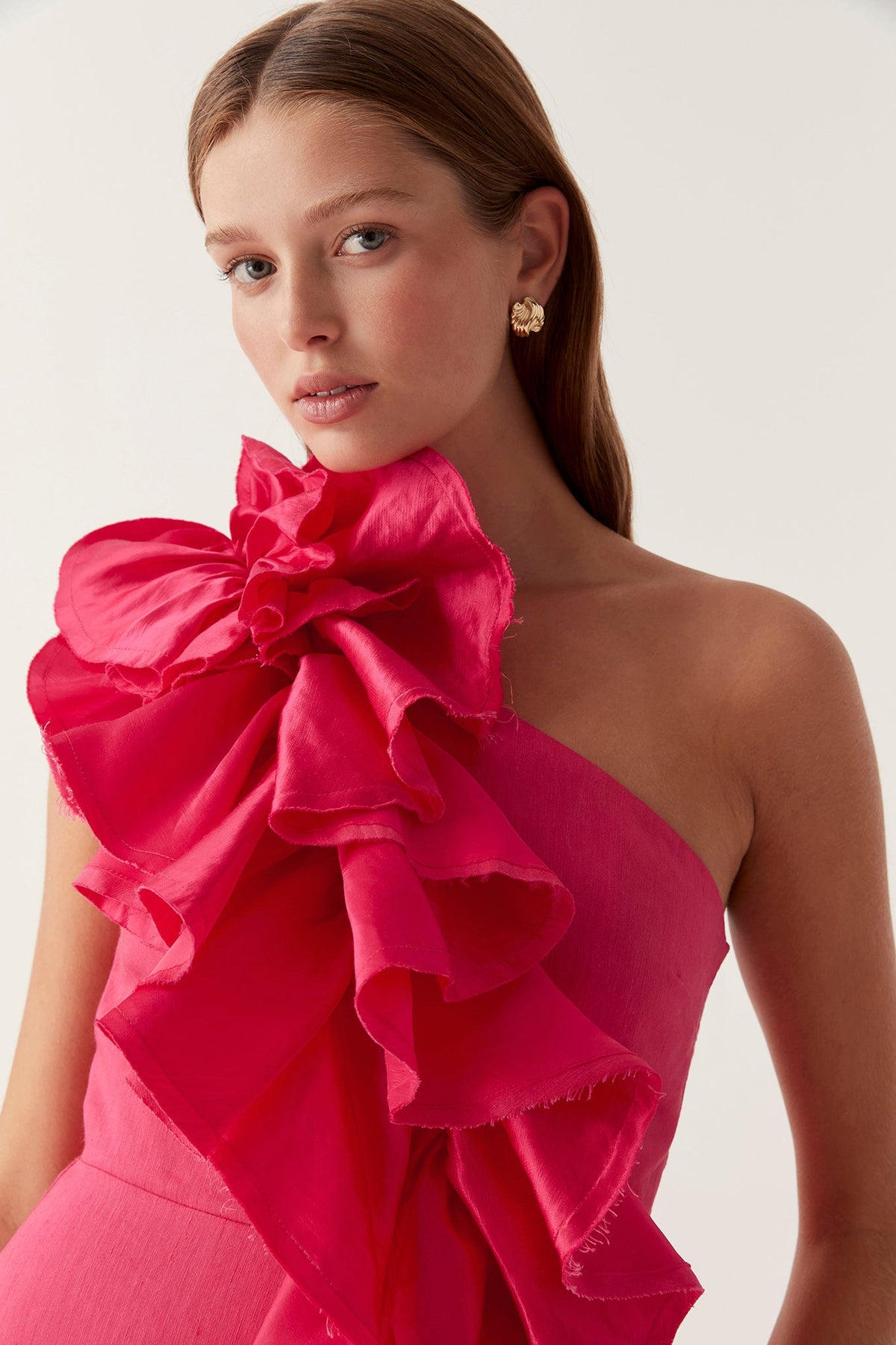 Women Adelia Ruffle Midi Dress | Aje