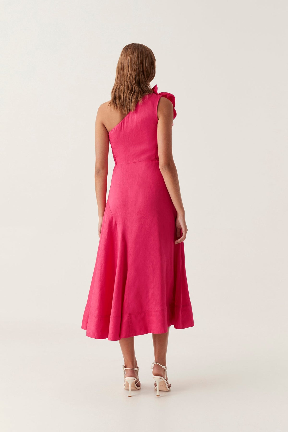 Women Adelia Ruffle Midi Dress | Aje