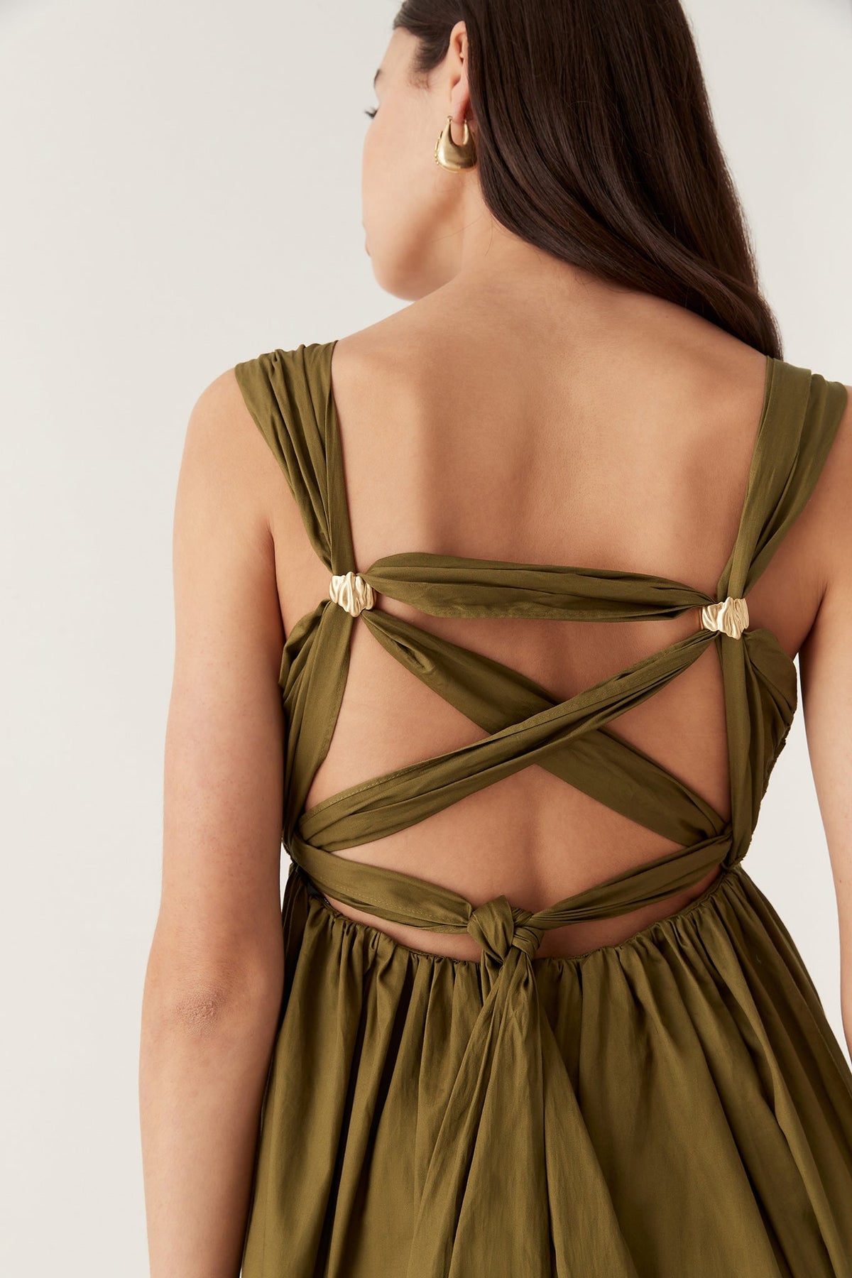 Women Nova Tie Back Midi Dress | Aje