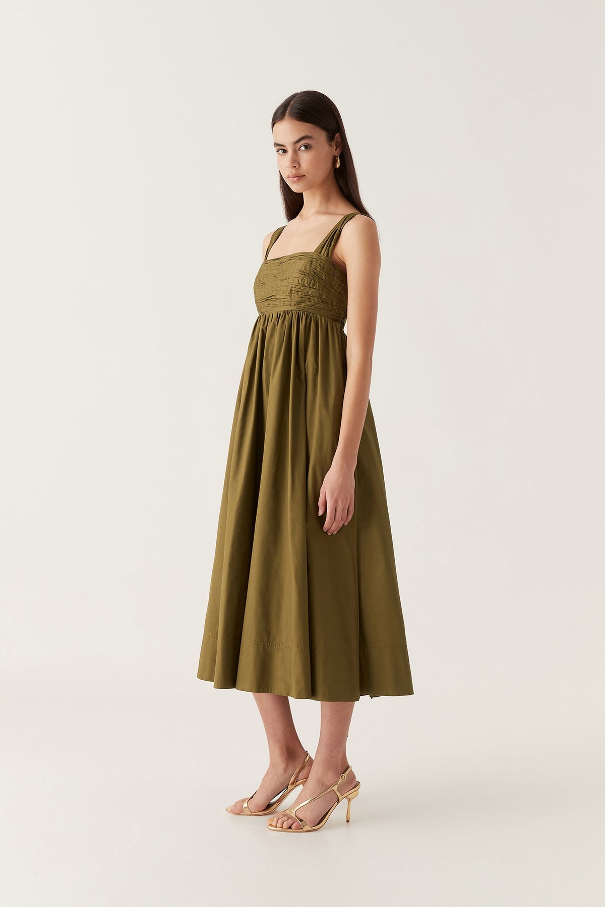 Women Nova Tie Back Midi Dress | Aje