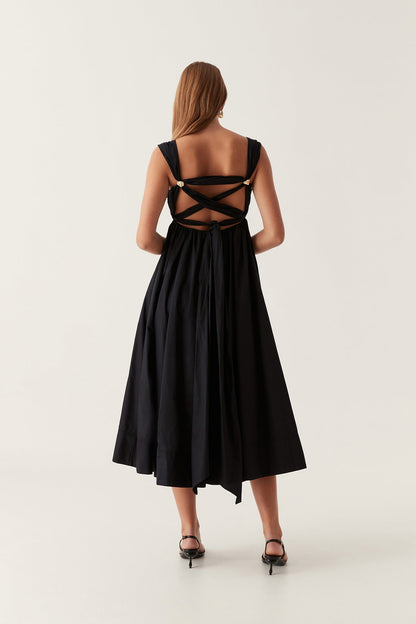 Women Nova Tie Back Midi Dress | Aje