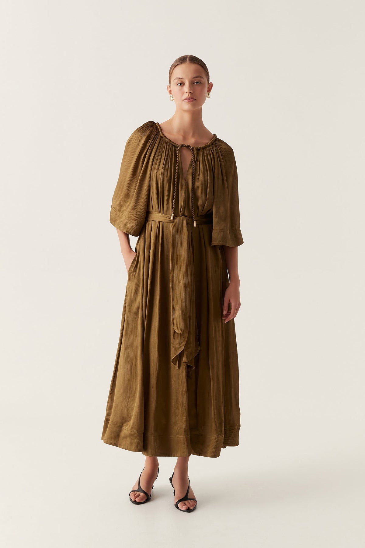 Women Seraphina Silk Midi Dress | Aje