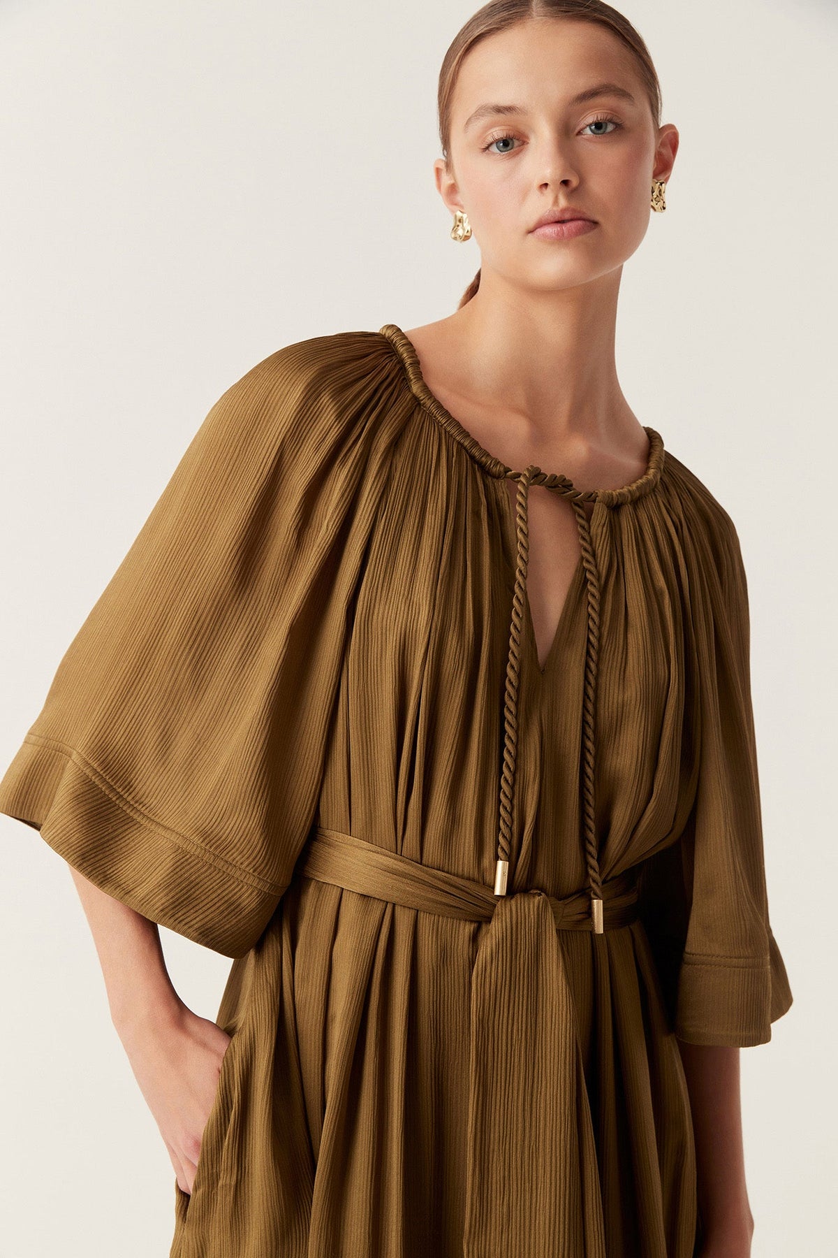 Women Seraphina Silk Midi Dress | Aje