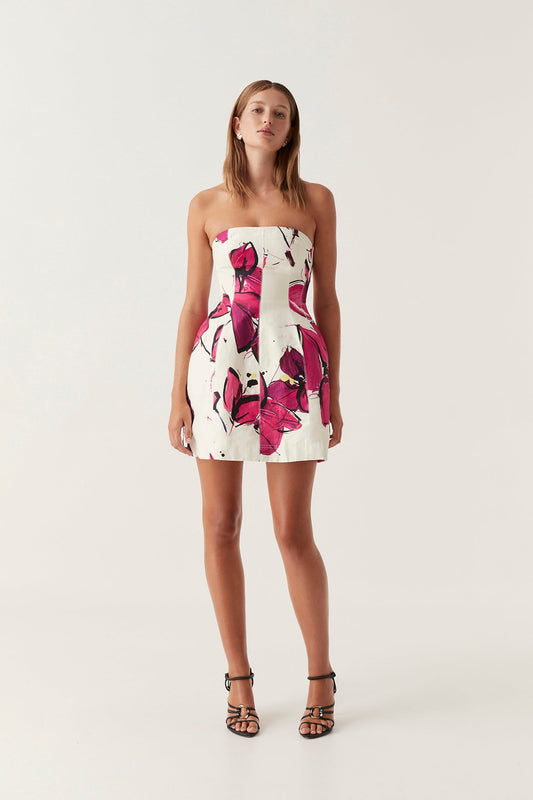 Women Baret Strapless Mini Dress | Aje