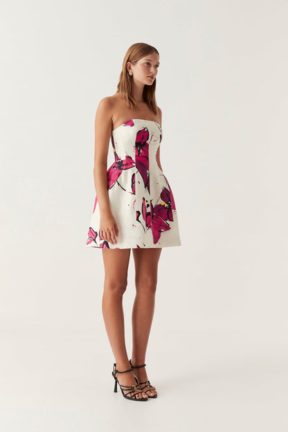 Women Baret Strapless Mini Dress | Aje