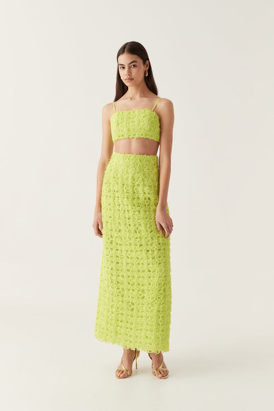 Women Quintette Textured Midi Skirt | Aje