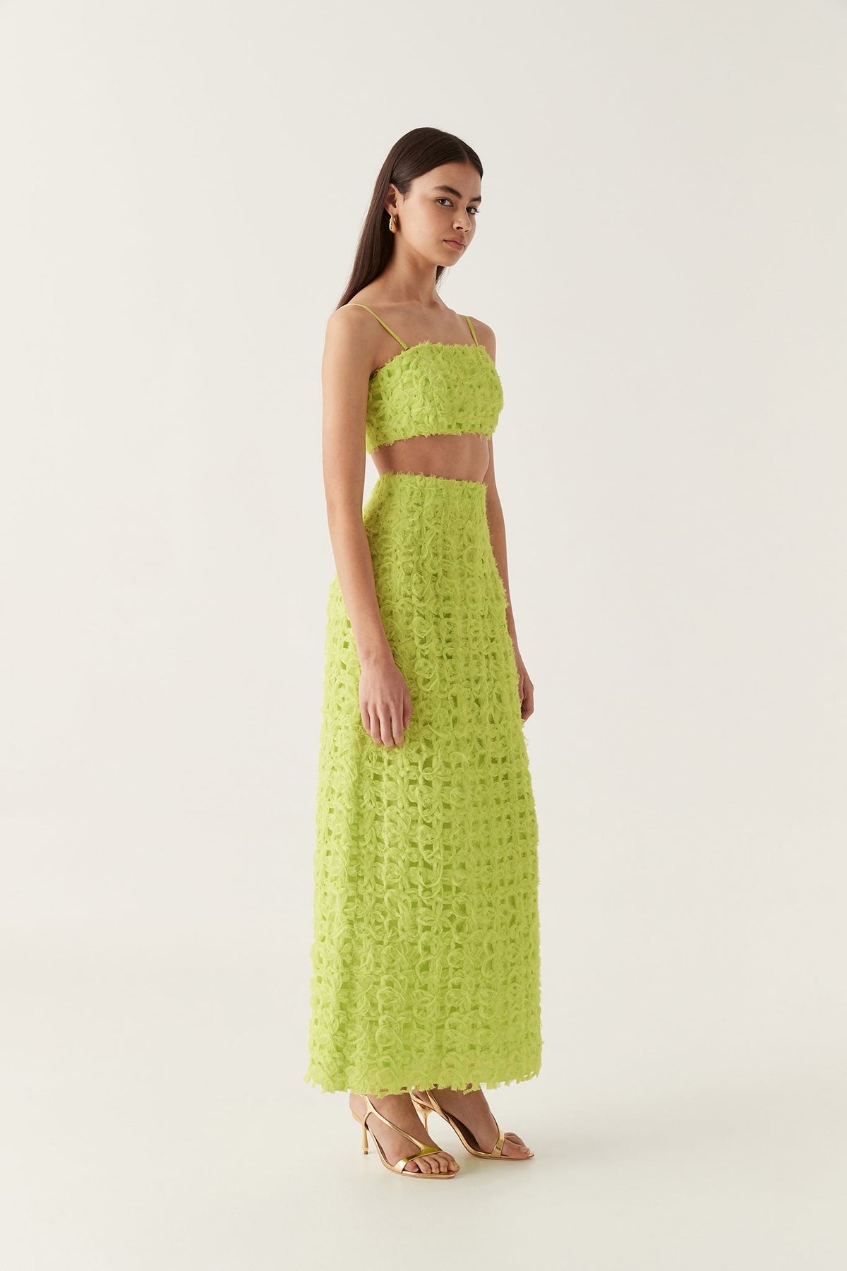 Women Quintette Textured Midi Skirt | Aje