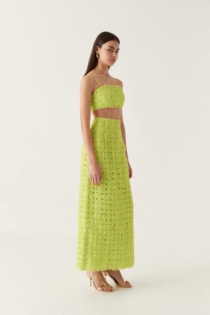 Women Quintette Textured Midi Skirt | Aje