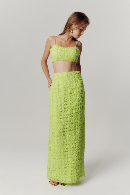 Women Quintette Textured Midi Skirt | Aje