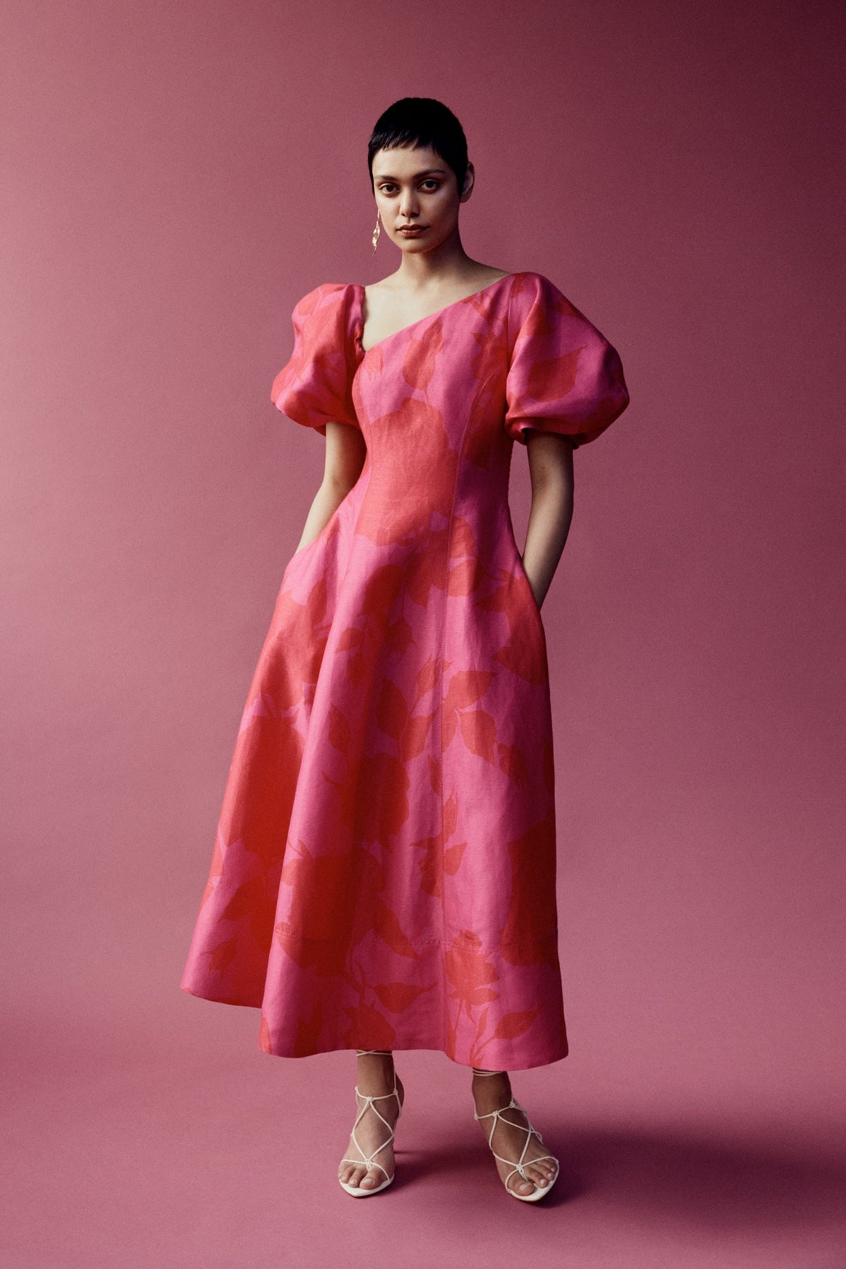 Women Arista Tulip Sleeve Midi Dress | Aje