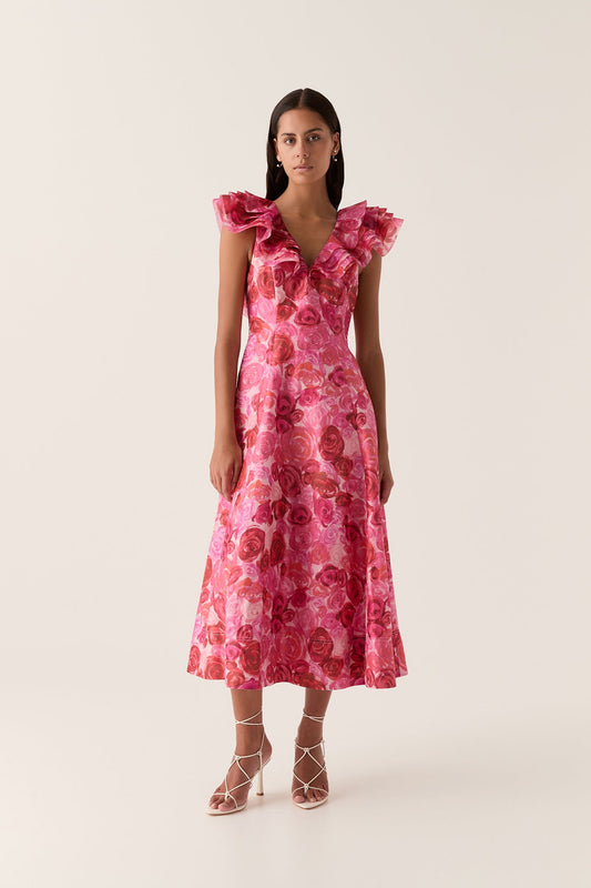 Women Enchanted Plunge Midi Dress | Aje