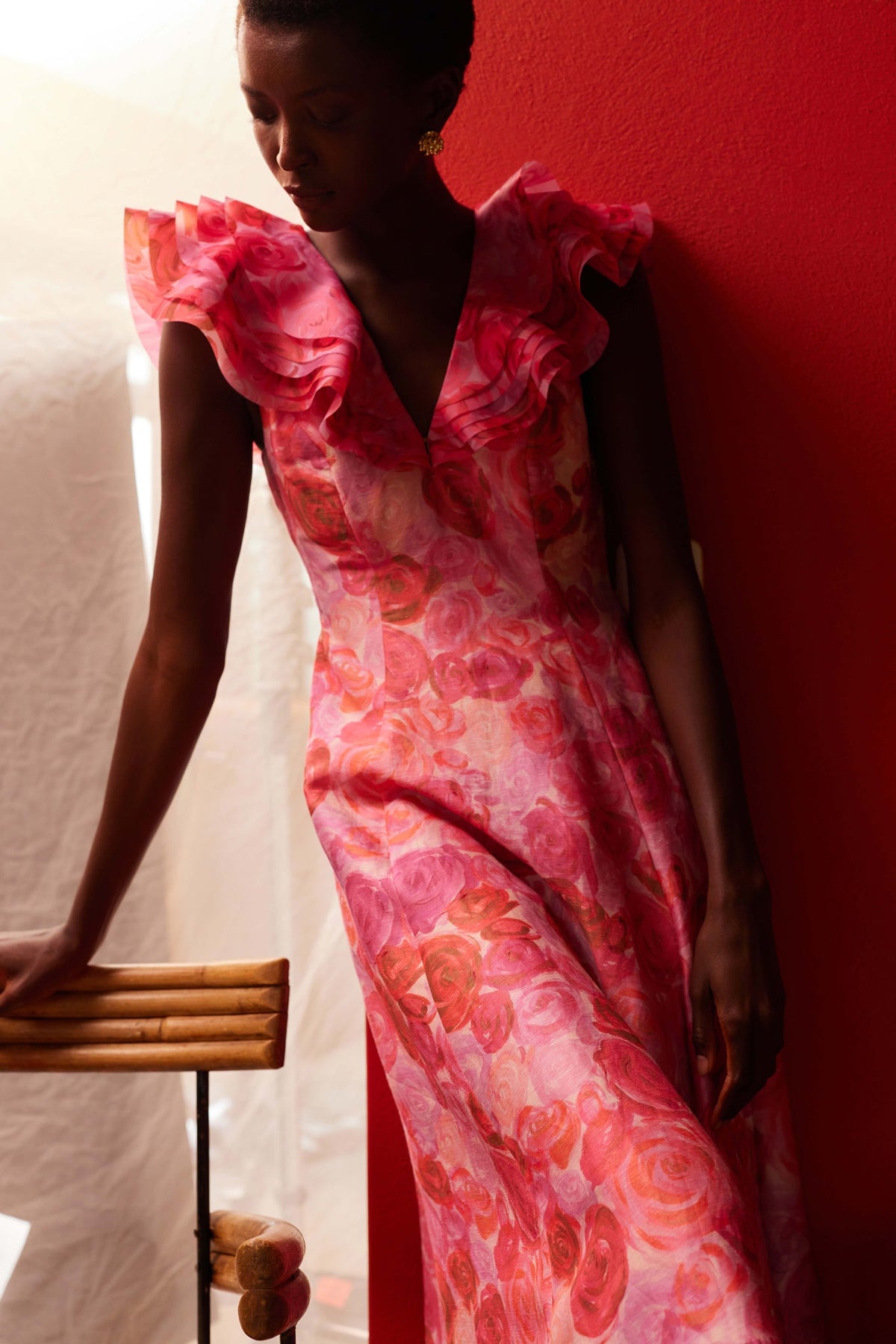 Women Enchanted Plunge Midi Dress | Aje