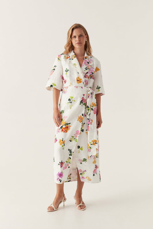 Women Tabitha Wrap Front Midi Dress | Aje