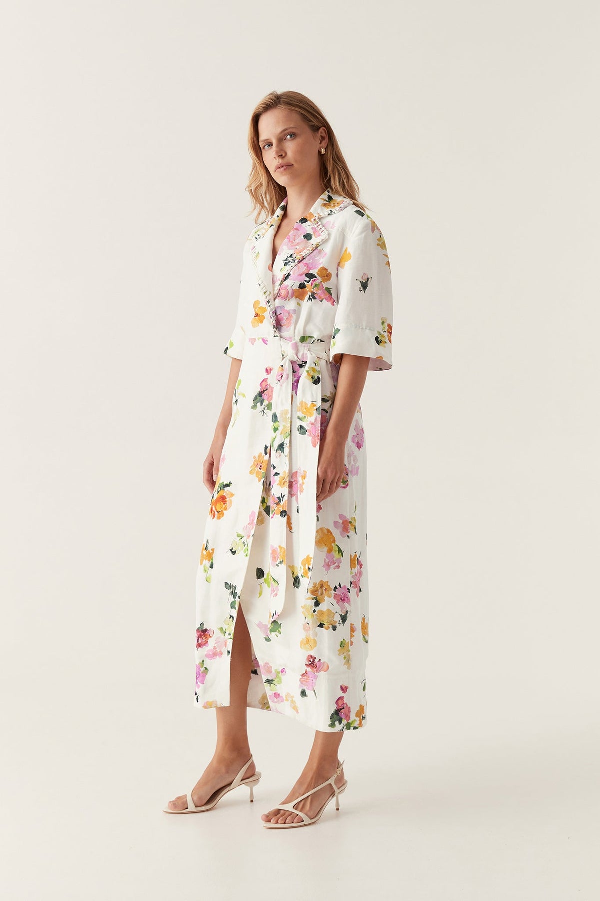 Women Tabitha Wrap Front Midi Dress | Aje