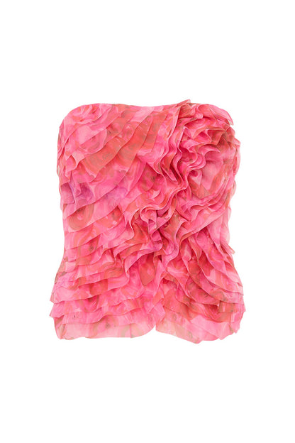 Women Charmed Rosette Ruffle Bustier | Aje